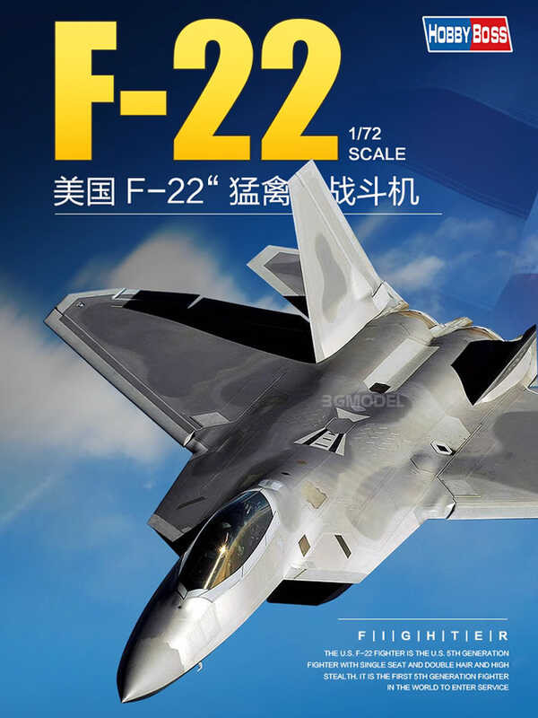 ประกอบเครื่องบิน 80210 สหรัฐอเมริกา F / A-22 Raptor Stealth Fighter 1/72