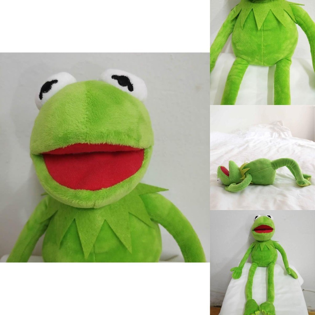 Kermit ตุ๊กตากบ ผ้ากํามะหยี่ขนนิ่ม ขนาด 18 นิ้ว ของเล่นสําหรับเด็ก