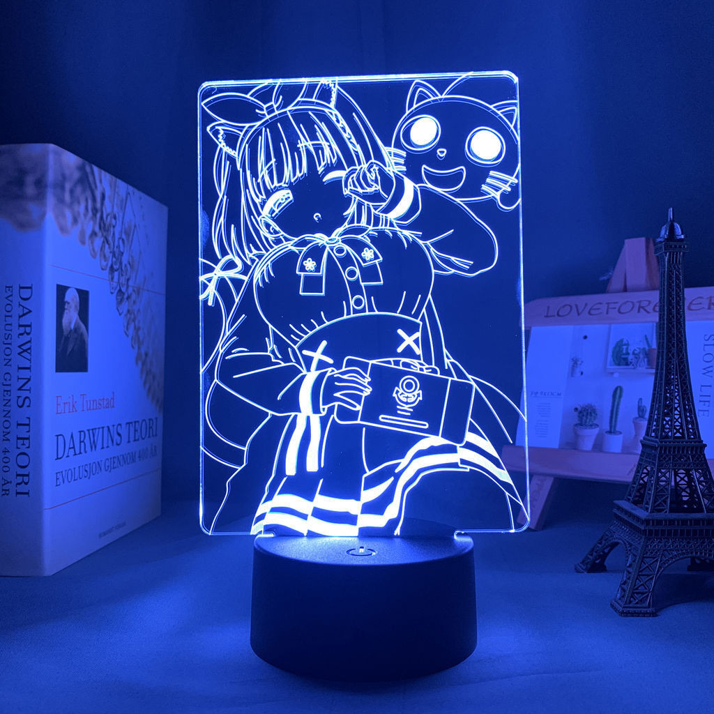 Minato Aqua LED Night Light ของขวัญสุดเท ่ สําหรับแฟน YouTuber Hololive