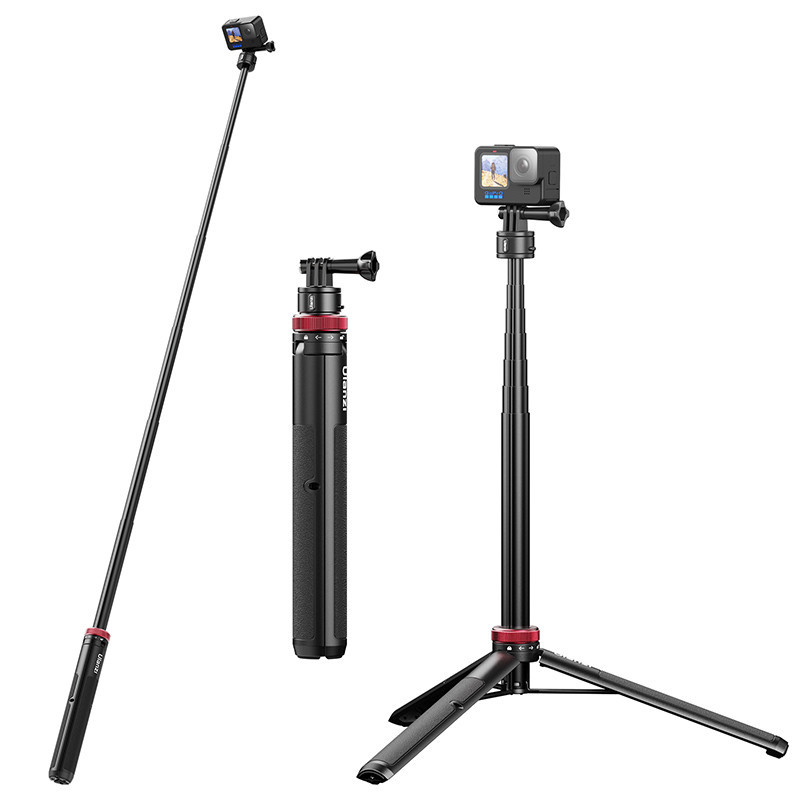Ulanzi Go-Quick II 1.4M ขยายขาตั ้ งกล ้ อง Selfie Stick สําหรับ GoPro Hero 12 11 10 DJI Insta360 กล ้ อง Hand Grips Extension Rod