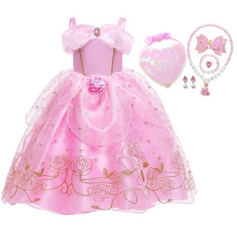 ❤ ZZOOI Girls Rapunzel Princess Cosplay Dress Ball Gown Cinderella Belle Christmas Sleeping Beaut