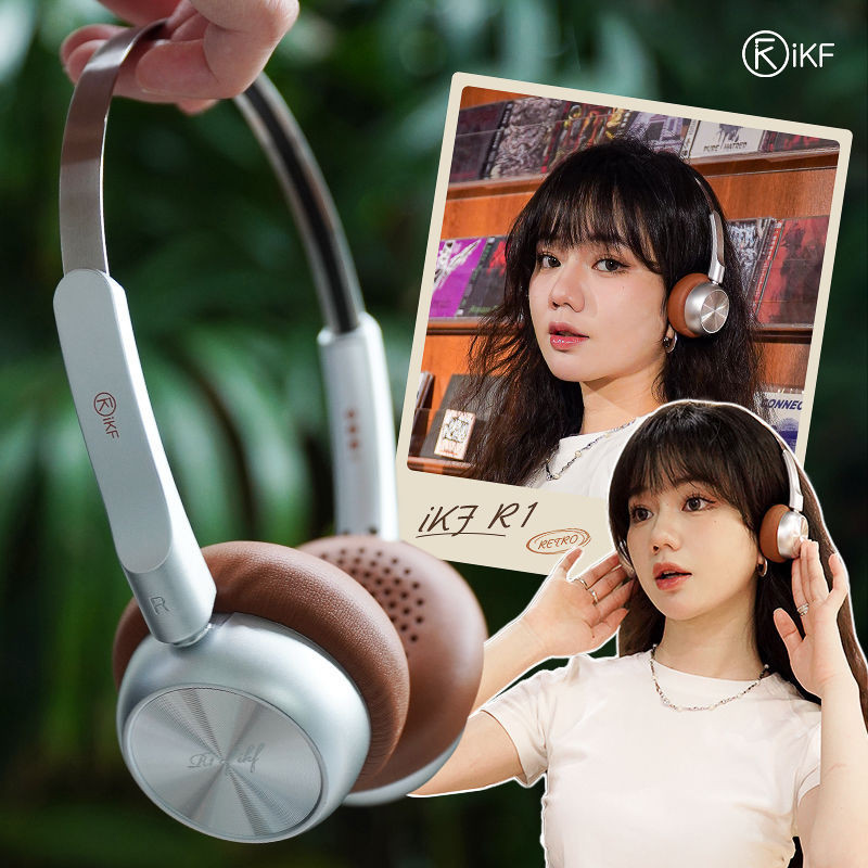 [ ใหม ่! ]Ikf R1 อเมริกัน Retro สวมใส ่ ชุดหูฟังหัวเล ็ ก Meila สไตล ์ เยอรมันไร ้ สายบลูทูธ 2024 ส
