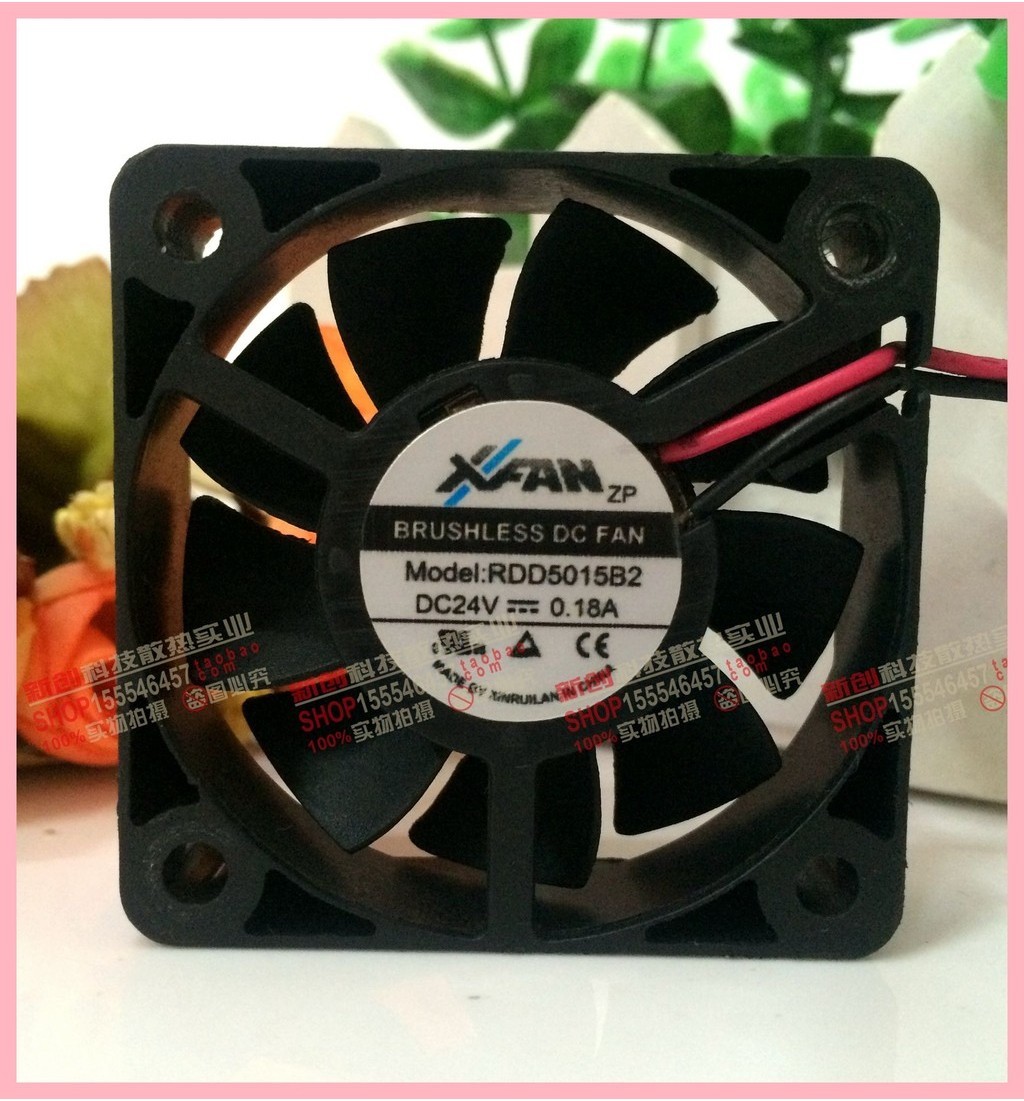 ของแท้ Xinruilian RDD5015B2 DC24V 0.18 5015 5 ซม.พัดลมอินเวอร์เตอร์
