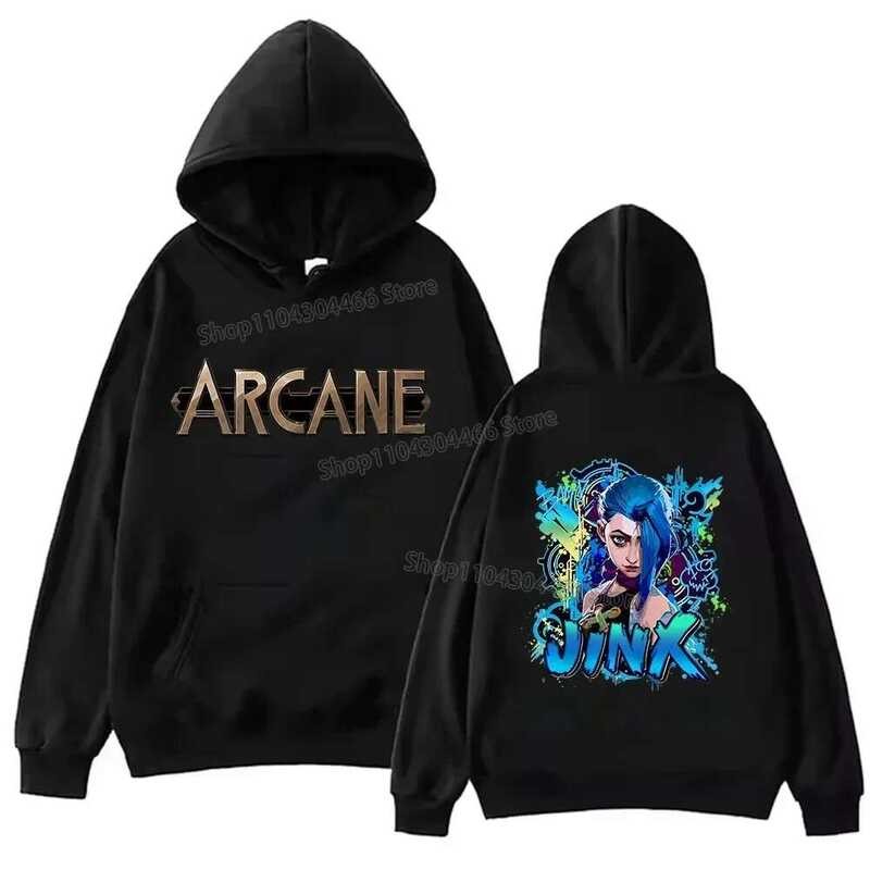 ❥ ใหม่ Jinx VI Hoodies Arcane Hoodie สําหรับผู้ชาย,ผู้หญิง Y2k