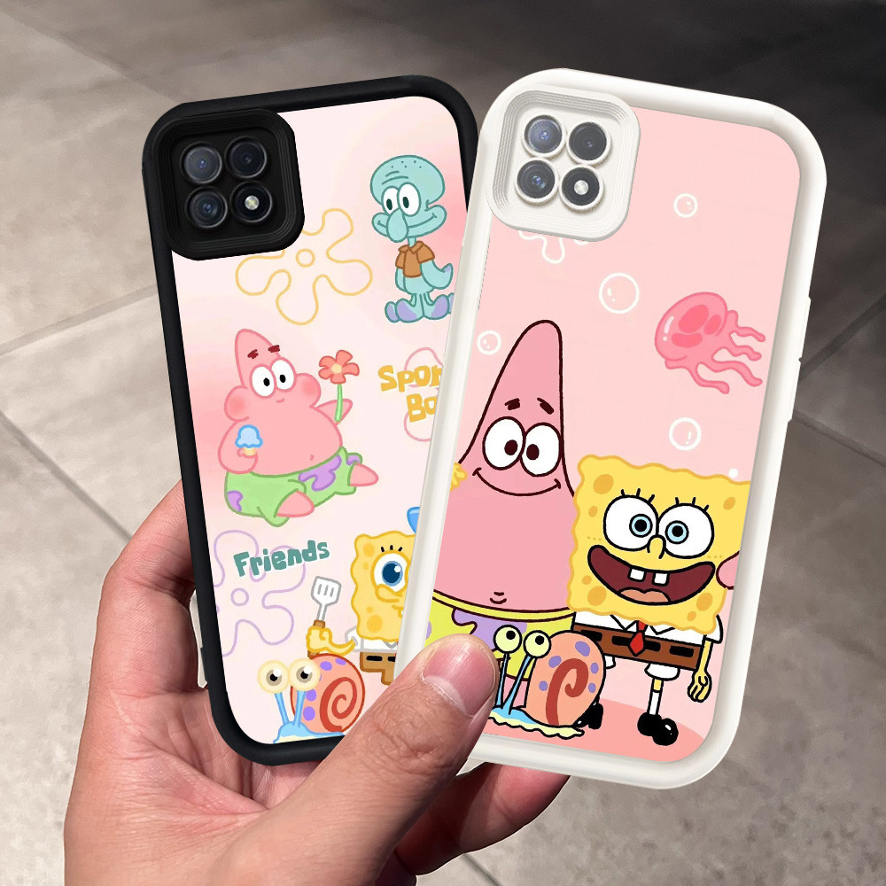 สําหรับ OPPO Reno 4 Lite 4F A93 A16E A16K F17 Pro เคสซิลิโคน H-90 SpongeBob