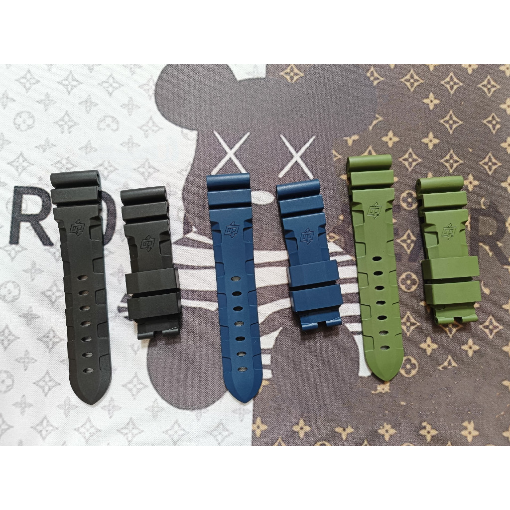 AAA 22mm  Top Brand Quality  Fuorine Rubber Strap Fit For Panerai Strap Watch Band Waterproof Watch