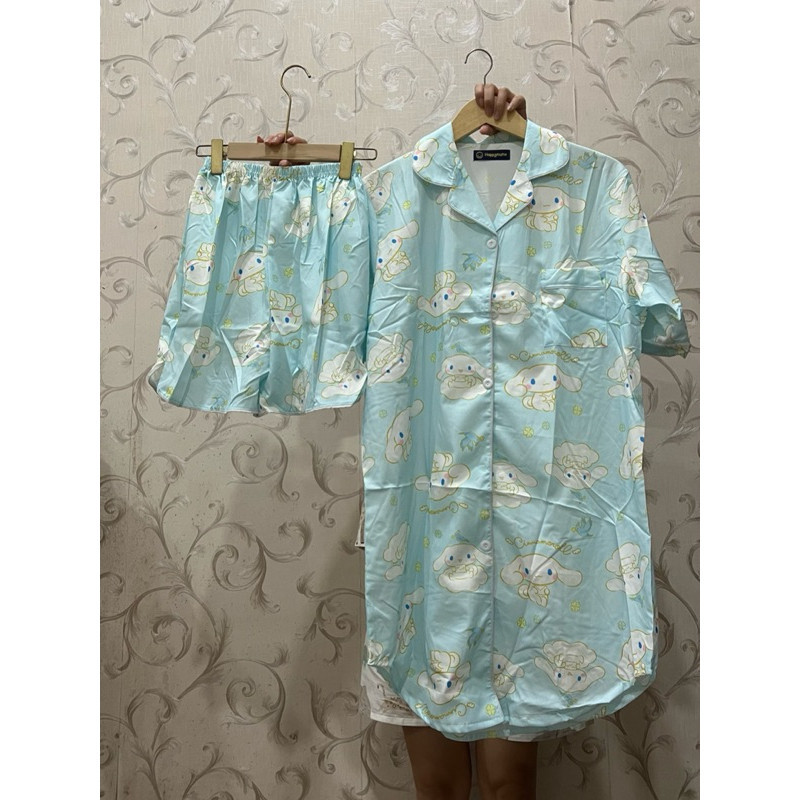 ชุดนอน ผ้าไหม พรีเมี่ยม BKK Pajama SILK HAPPYNUNE BANGKOK Pajama BKK Nightgown BKK Nightgown DRESS