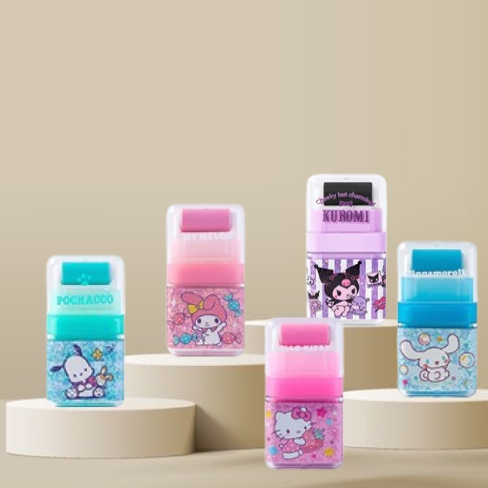 SANRIO กระแสตรง เพมาดัม ดินสอ2ด้าน ซานริโอ เปมาดัม เครื่องกลยางลบดินสอยางลบยางดินสอน่ารักยางลบลูกกลิ้งยางลบ . 皮