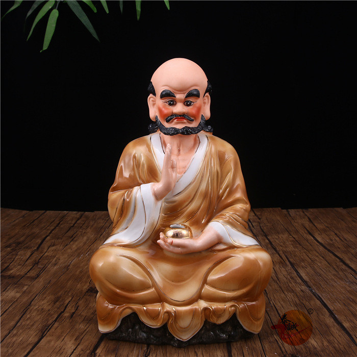 Sitting Stone Buddha Statue Furniture, Ceramic Traditional Crafts Decoration, Chaozhou Ceramic Decoration