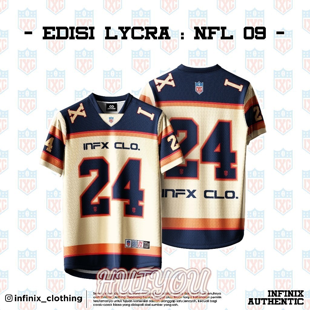 LYCRA ขนาดใหญ่ NFL JERSEY EDISI NFL แฟชั่น Unisex 2025 ฤดูร้อน Casual แฟชั่น Jersey