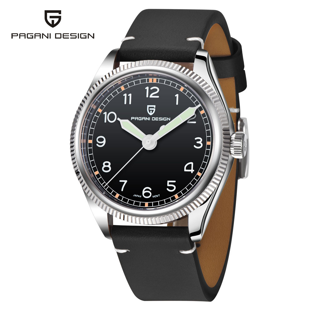 Pagani DESIGN ของแท้ นาฬิกาข้อมือควอตซ์แฟชั่น สายหนัง เรืองแสง กันน้ํา สําหรับบุรุษ PD-1765