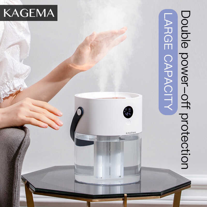 Large KAGEMA 2L Capacity Humidifier Essential Oil Diffuser 2 In 1 4000mAh Built-In Battery Dual Noz 