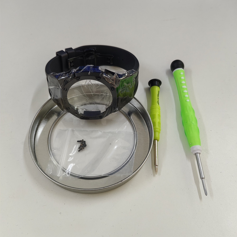 Ap สายนาฬิกาข้อมือโลหะ สายยาง สําหรับ GA2100 G-shock GA2110 GA-2100-1A GA-2100