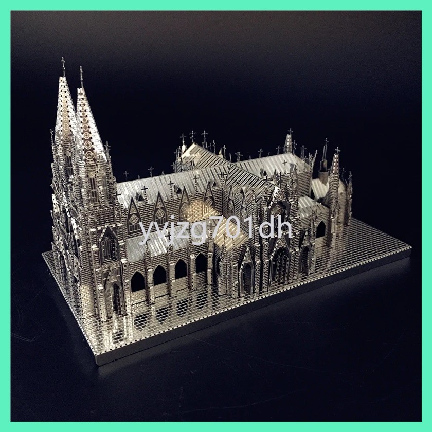 IRON STAR 3D Puzzle Metal Assembly Model St. Patrick's Cathedral Kits  DIY 3D Laser Cut Jigsaw Toy