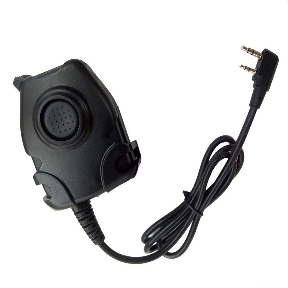 Z-TAC ปุ่มขนาดใหญ่ PPT ชุดหูฟังยุทธวิธีเครื่องส่งรับวิทยุ PPT Kenwood universal K อินเทอร์เฟซ Z112