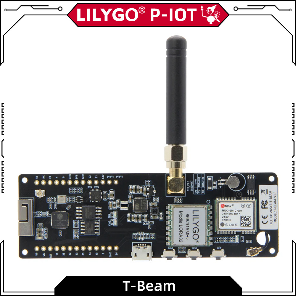 ลิลลี่โก® TTGO T-Beam ESP32 LoRa บอร์ดพัฒนา 433MHz 868MHz 915MHz 92MHz SX1278 SX1262 SX1276 GPS โมดู