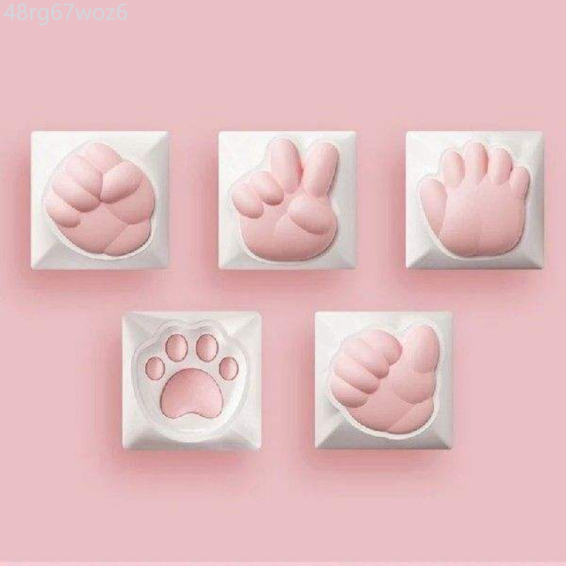 ♞4pcs and Style Cat Claw Keycaps 3D Keycaps OEM Keys สำหรับ