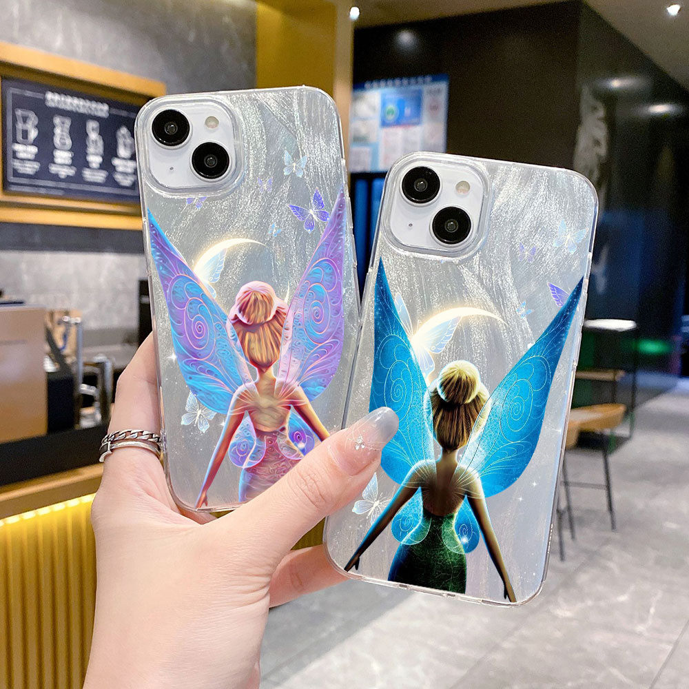 Disney Tinker Bell การ์ตูน Feather เลเซอร์สําหรับ XIAOMI 11LITE POCO M6 X3 X6 X5 M3 F5 C65 C50 C51 C
