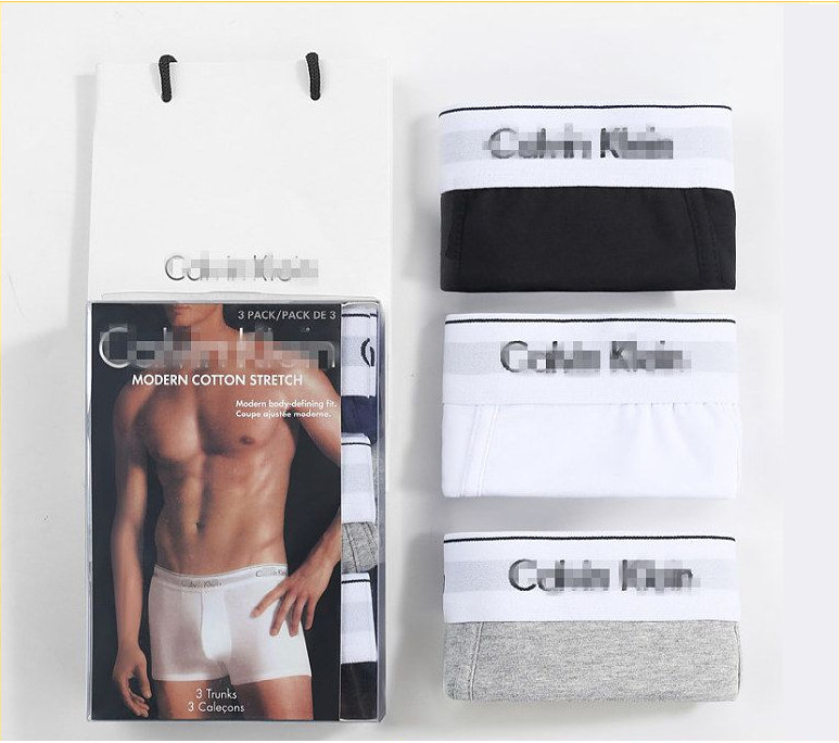 ♞,♘พร้อมส่ง Calvin Underwear กางเกงในชาย CK กางเกงใน Calvin Klein boxer ck (3ชิ้น)