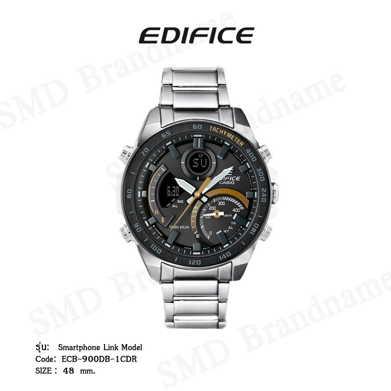 ♞,♘CASIO EDIFICE นาฬิกาข้อมือ รุ่น Smartphone Link Model Code: ECB-900DB-1CDR