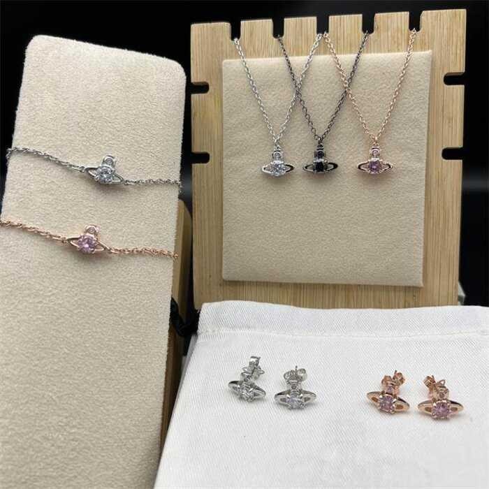 *Westwood Vivian ของแท้เหมือนเล็บจิก4เล็บ Zircon Shanzuan Saturn หลังจ