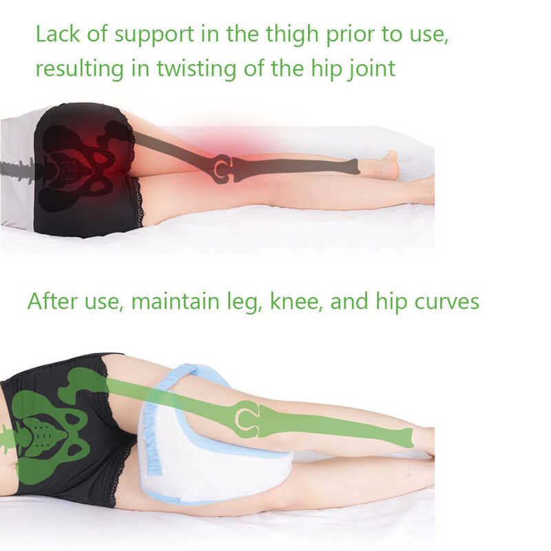 Pillow Knee For Sleeping, Memory Foam Leg Pillow For Side Sleeper With Strap-Spacer For Spine Alig