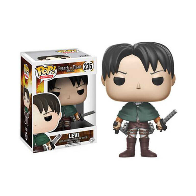 Pop Funko Anime Attack On Titan Levi #235 Vinyl Dolls Action Figures Collection Model Toys For Chil