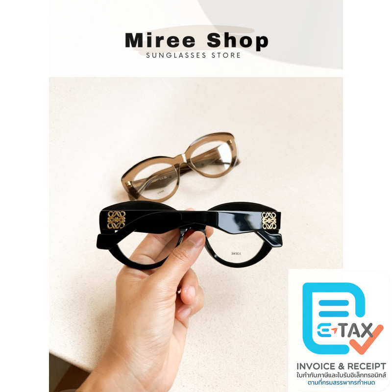 ♞,♘,♙Loewe Cat Eye Eyeglasses กรอบแว่นสายตา Acetate สวยมากค่า LW50058I