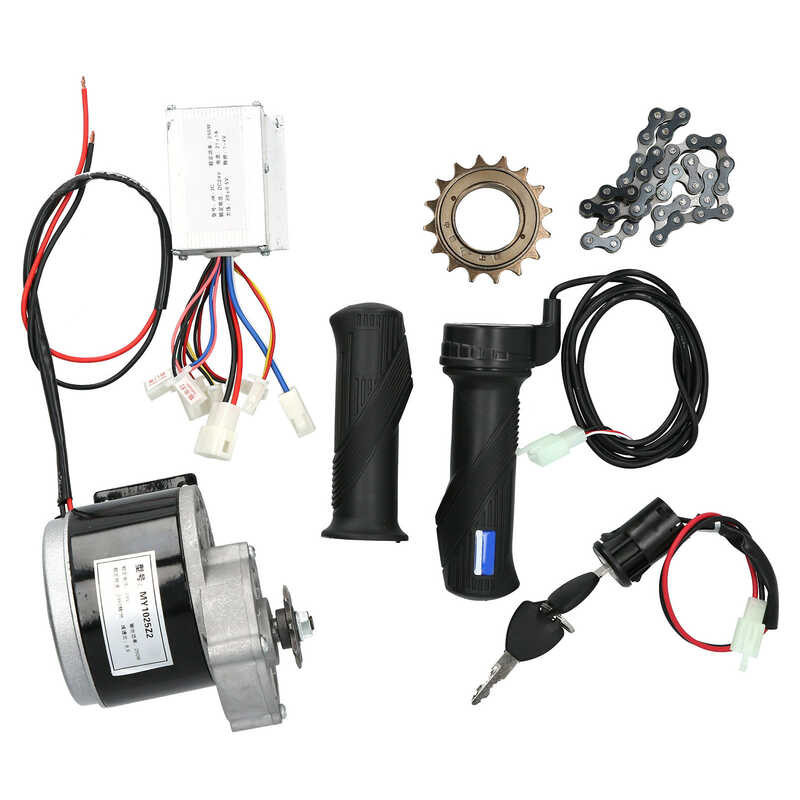 ❤ My1025z2 DIY Brush Motor Set Conversion Kit For Electric Bicycle Scooter 24V 250W