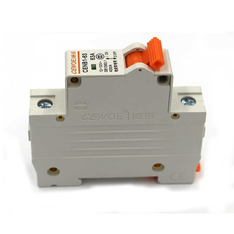 Din Real Premium DC Circuit 1P 120V DC Circuit Breaker การเดินทางแม่เหล็กความร้อน B Curve 6A-63A สำห