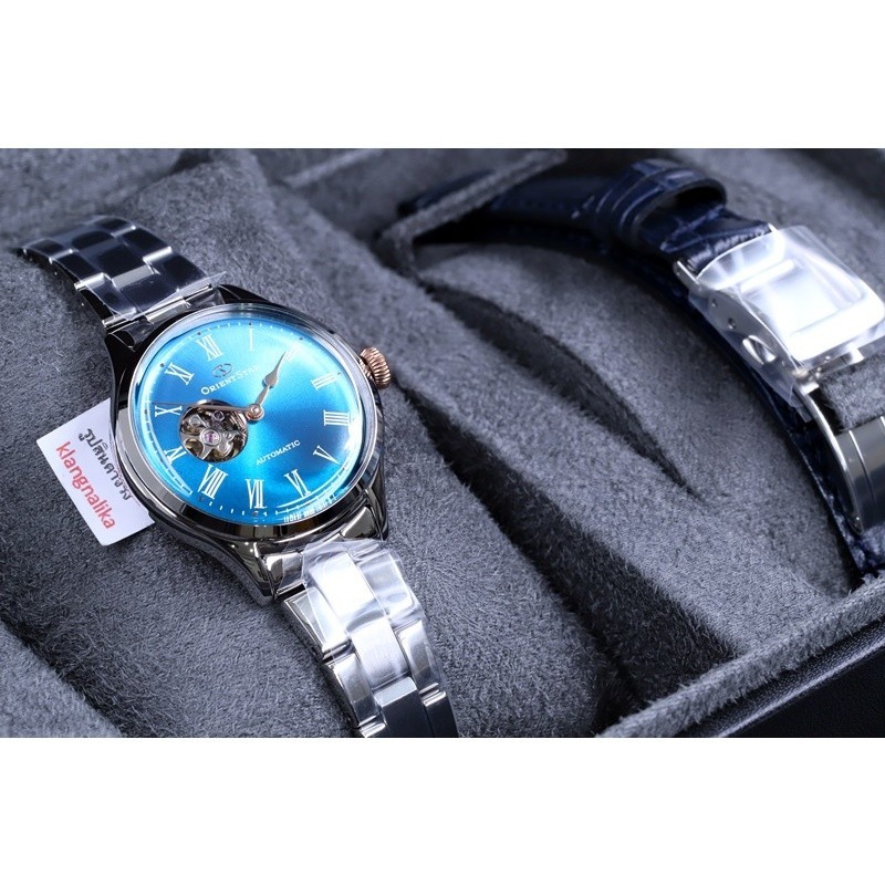 ♞(มีสายหนังแถม) นาฬิกาผู้หญิง Orient Star Semi-Skeleton Limited Edition รุ่น RE-ND0019L