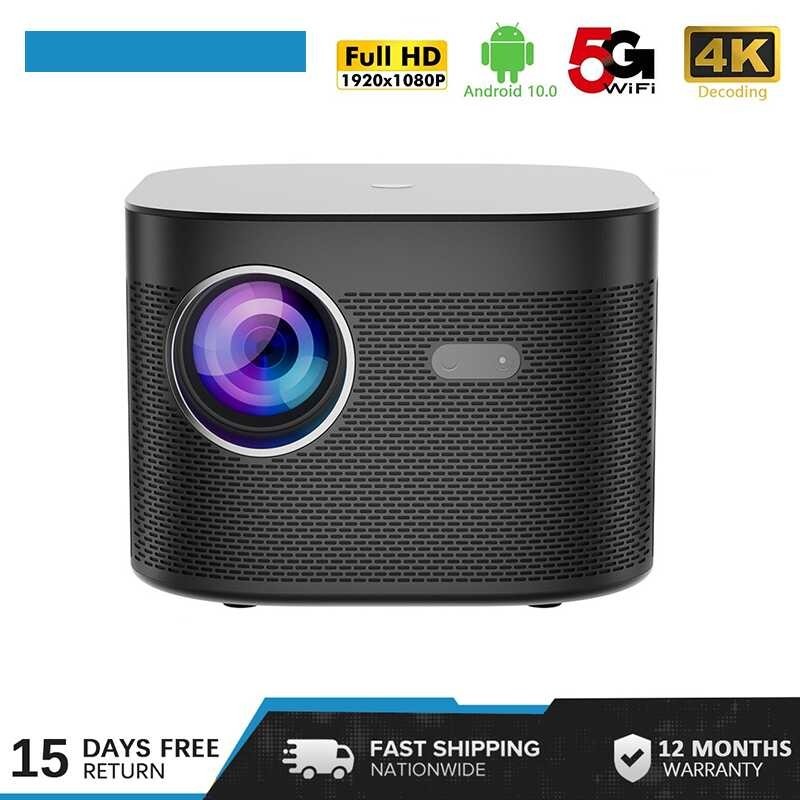 Smart Salange F18 Full HD 1080P Android10.0 5G WIFI BT5.0 7000Lumens 300" Display Electronic Focus