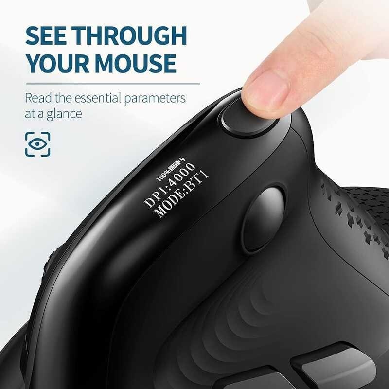 M618XSD Delux Seeker เมาส์ไร้สายบลูทูธเมาส์แนวตั้งตามหลักสรี