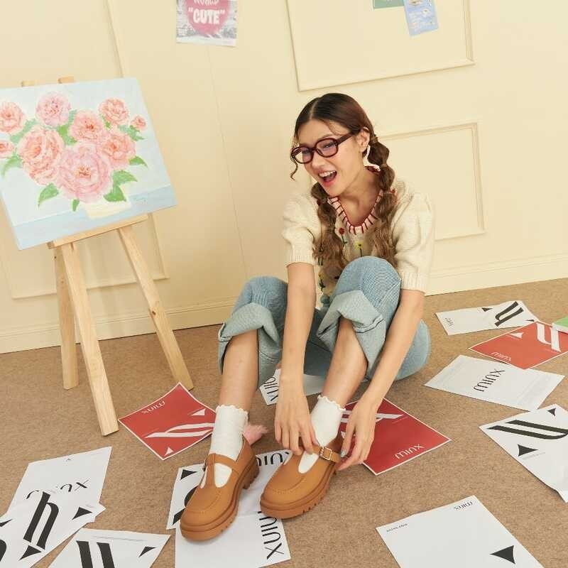 Jackie ัน>Minx รุ่น รองเท้าทรง Marryjane loafer เสริมพื้น 1.5 นิ้ว