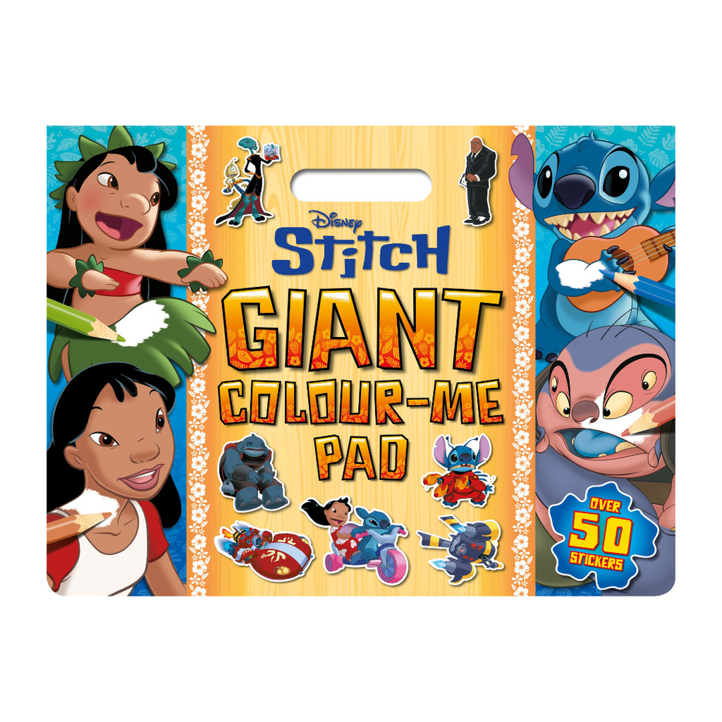 Disney Lilo & Stitch Giant Colouring Pad To Color With Over 50 สติ๊กเกอร์