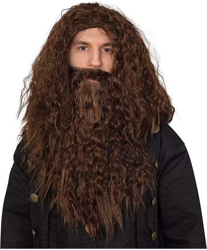 ➧ Lord Of The Rings Hobbit Gandalf Wizards Beard Set Christmas Cosplay Wig Headgear