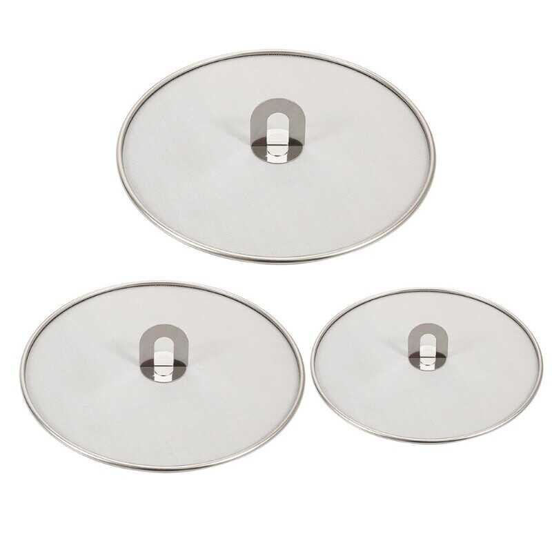 3 Pcs Frying Oil Spatter Net Cover Cooking Spatter Guard For Pans Kitchens Frying Pans Oil Proofin