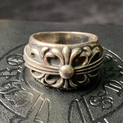 Chrome Heart Store unisex Rings Chrome Heart Floral Cross Silver fullbox - Chrome Heart Store