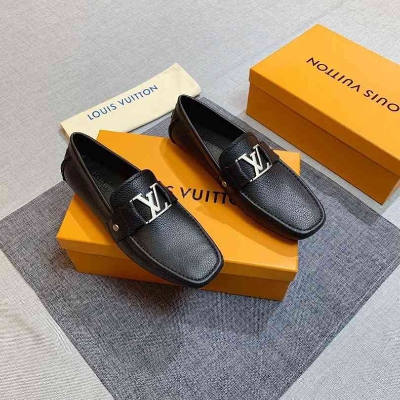 LV Louis Vuitton รองเท้าหนัง รองเท้าทางการ สไตล์ธุรกิจ แฟชั่นผู้ชาย VPAJ