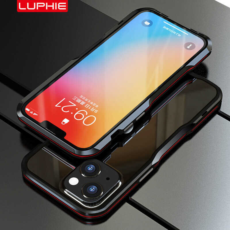 ❤ Luphie Case 11Pro 11 Max 12Pro Pro Max Case Shockproof Armor Metal Bumper Irregularly Aluminum