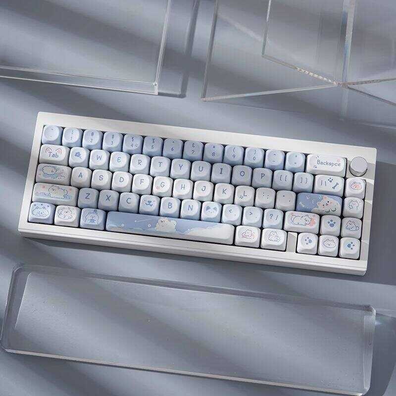 Only】Milk Blue 【Keycap Dog Keycap Cute Cartoon Girl Personalized keycap 88 Keys MOA Profile PBT S