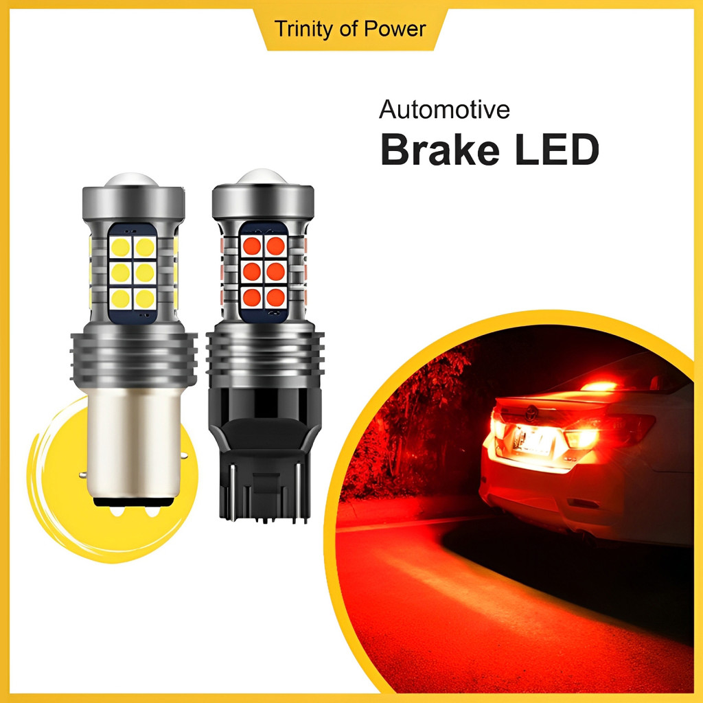 Honda/Toyota/Nissan1PC 27LED หลอดไฟเบรกรถยนต์ Flash & Non Flash T20/7443 1157/P21-5W (Streobe 3 ครั้