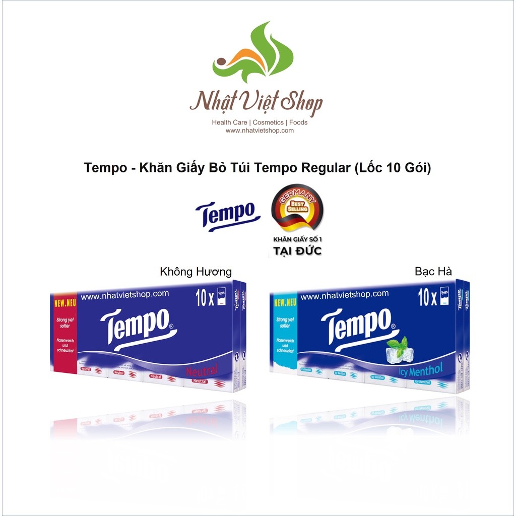 ในสต็อก Combo of 3 Premium Tempo Regular Pocket Tissue (10 แพ็ค)