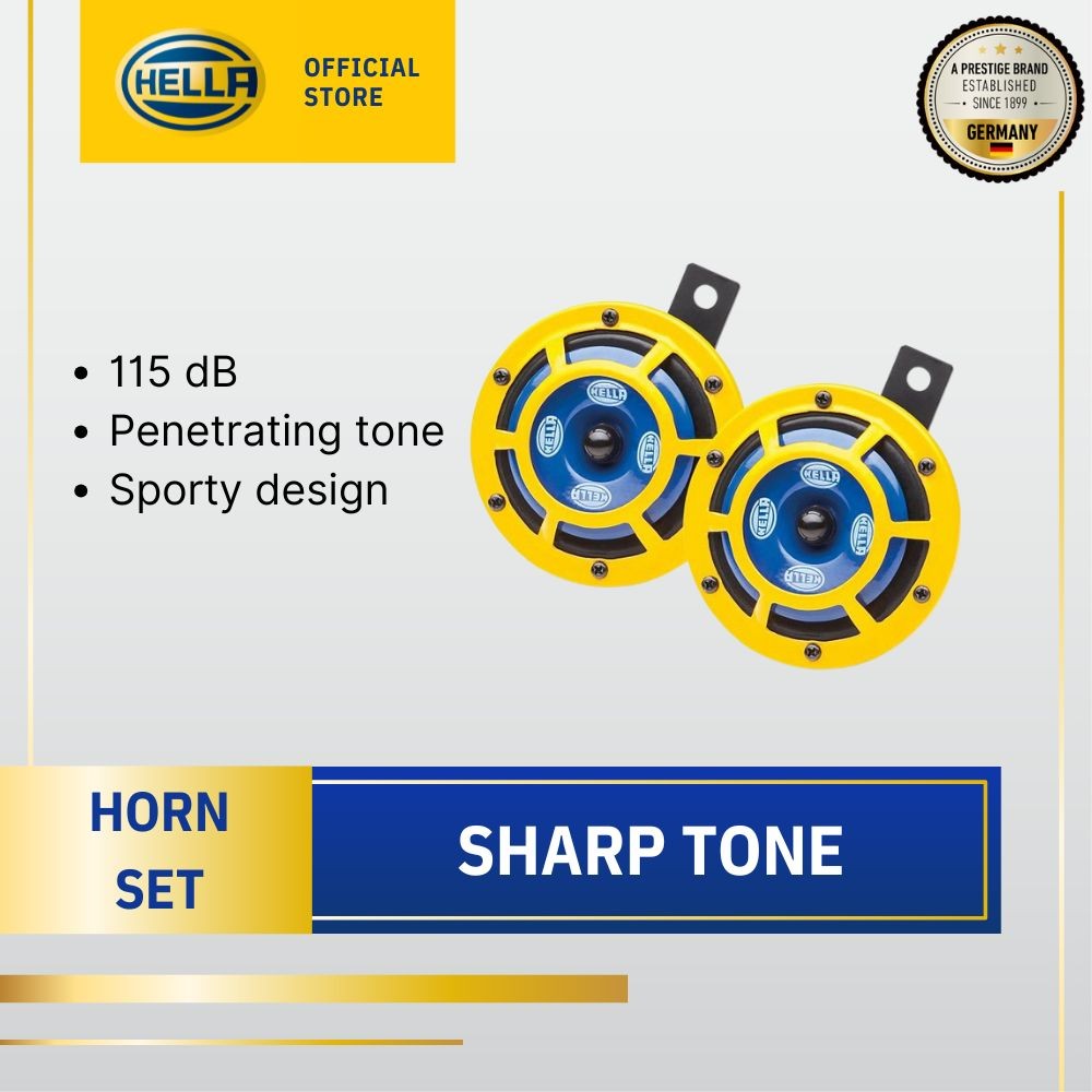 ชุดฮอร์น HELLA Sharp Tone พร้อมรีเลย์ 4 พิน 12V สําหรับรถยนต์โดยสาร 115dB dual tone