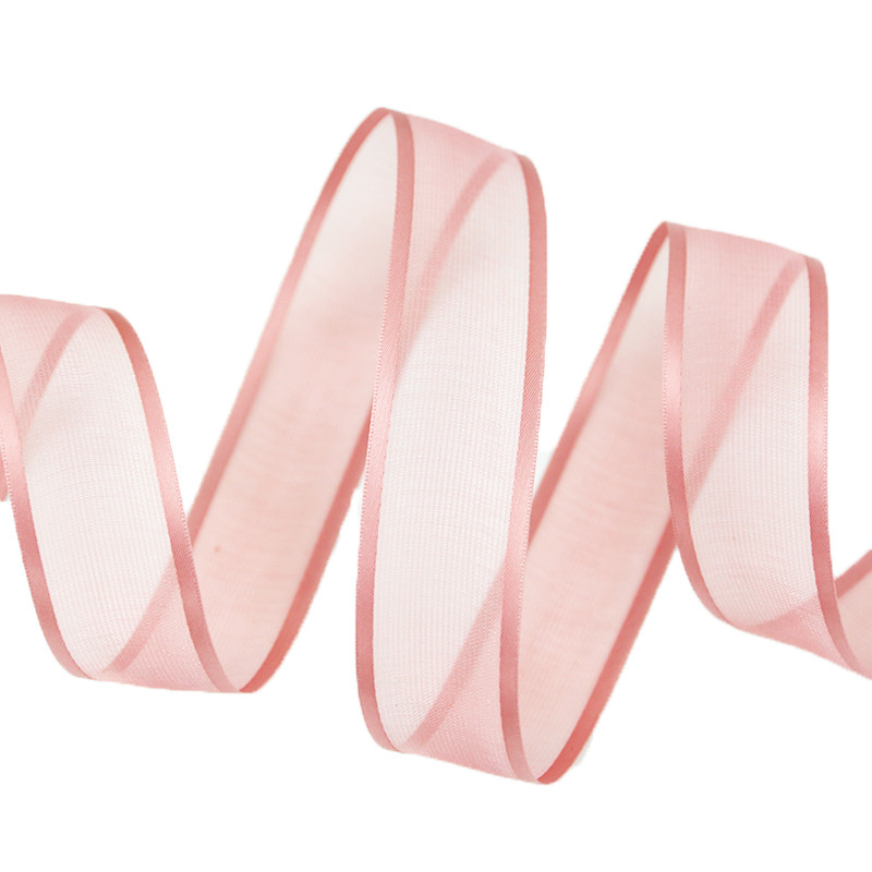 (5 เมตร/แพ็ค) 2.5 ซม.กว้างขอบริบบิ้น Organza ริบบิ้นสําหรับตกแต่งงานแต่งงานเจ้าสาวแถบคาดศีรษะห่อของขวัญ Xmas พร้อมสต็อก DIY