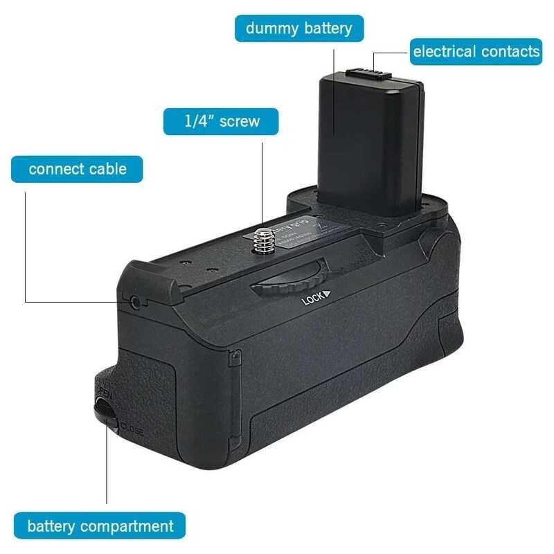 ❤️ Bg-A6000 แบตเตอรี่แนวตั้ง Grip สําหรับ Sony A6300 A6000 A6400 A6100 กล้องทํางานร่วมกับ Np-Fw