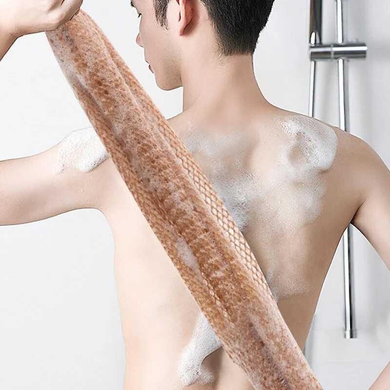 African 1Pcs Net Sponge, 29.55Inch African Exfoliating Body Net Scrubbing Wash Net Washcloth Long cl