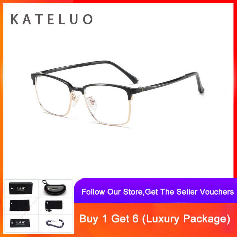 Unisex Anti KATELUO Blue Light Laser Fatigue Photochromic Computer Glasses Optical Eyeglasses Frame For Men Women 52051