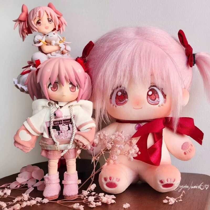 Fq0h High-Looking Magical Madoka Figure 20Cm Cotton Internet Fried Hair Birthday