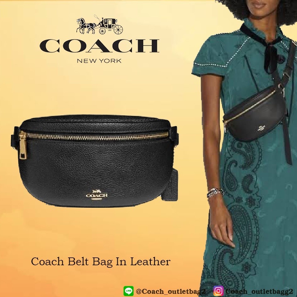 ♞,♘Coach Belt Bag In Leather